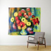 Tenture Un bouquet de fleurs dans un vase. (En situation (horizontale))