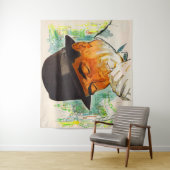 Tenture Un casquette de Stetson allume une cigarette (En situation)