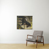 Tenture Un cheval de boucherie noir humide se dresse dans  (En situation (horizontale))