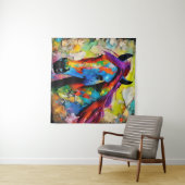 Tenture Un Cheval Très Coloré (En situation (horizontale))