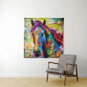 Tenture Un Cheval Très Coloré (En situation)