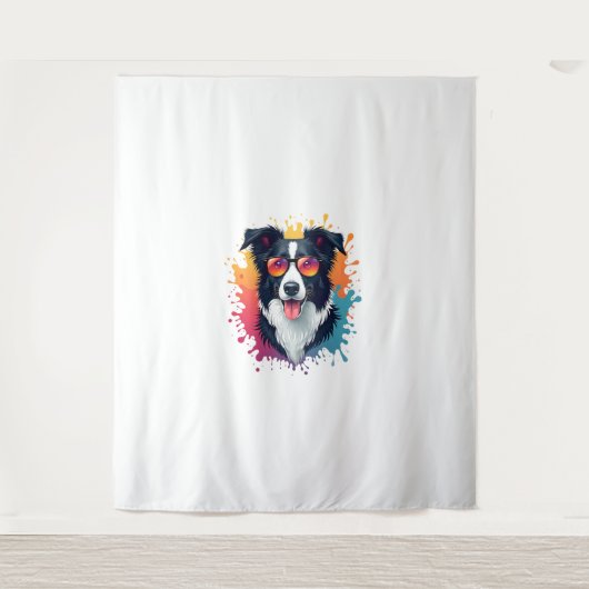 Tenture Un chien mignon Bordure Collie [RB#10009] (Devant)