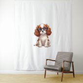 Tenture Un chien mignon, le roi Charles Spaniel (En situation)