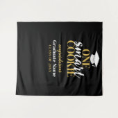 Tenture Un cookie intelligent - Moderne Black Gold Graduat (Devant (Horizontal))