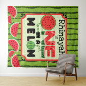 Tenture UN dans Melon Watermelon Premier anniversaire Cont (En situation (horizontale))
