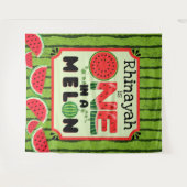 Tenture UN dans Melon Watermelon Premier anniversaire Cont (Devant (Horizontal))