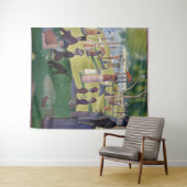 Tenture Un dimanche à La Grande Jatte par Georges Seurat (En situation (horizontale))