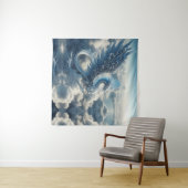 Tenture Un dragon entouré de nuages (En situation (horizontale))