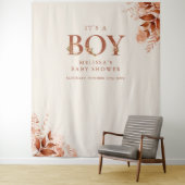 Tenture Un garçon Rustic Fall Baby shower Photo Prop (En situation)