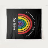 Tenture Un Gay pride LGBT célèbre la diversité L'amour est (Devant (Horizontal))