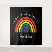 Tenture Un Gay pride LGBT célèbre la diversité L'amour est (Devant)