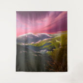 Tenture Un lever de soleil rose (Devant)