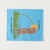 Tenture Un mignon chien de prairie reniflant la caricature (Devant (Horizontal))