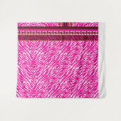 Tenture Un motif floral complexe en rose et blanc, art (Devant (Horizontal))