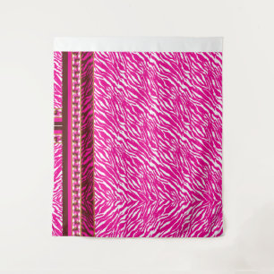 Tenture Un motif floral complexe en rose et blanc, art