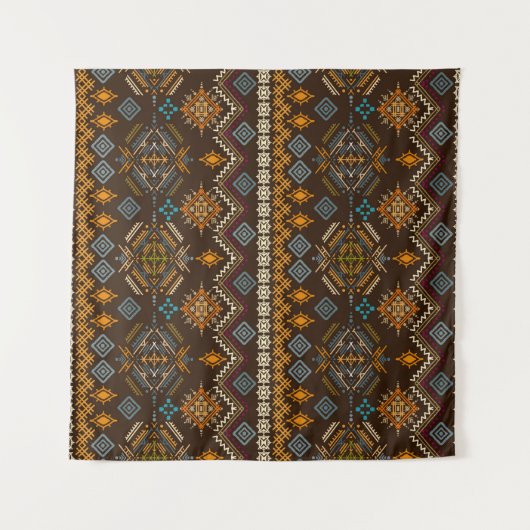 Tenture Un motif sans couture. L'ornement ethnique boho. T (Devant (Horizontal))