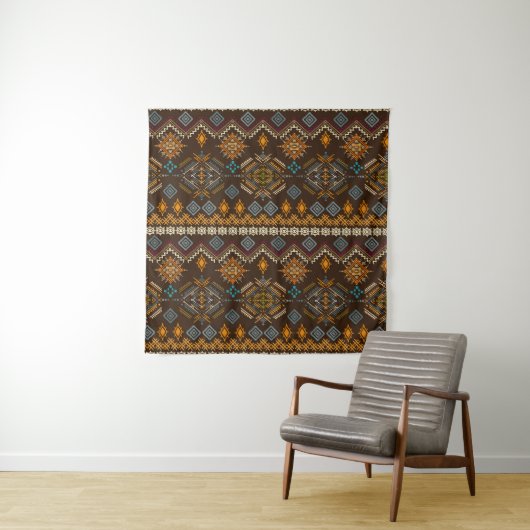 Tenture Un motif sans couture. L'ornement ethnique boho. T (En situation)