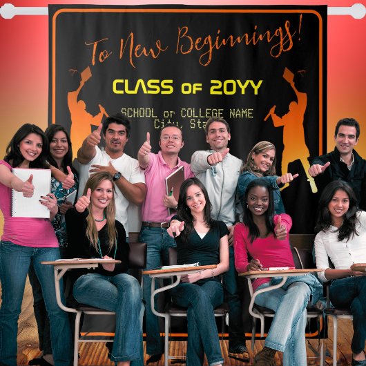 Tenture Un noir élégant diplômé en technologie moderne