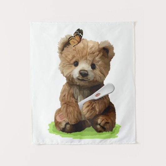 Tenture Un ours en peluche marron mignon (Devant)