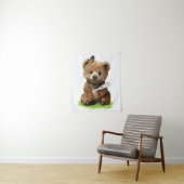 Tenture Un ours en peluche marron mignon (En situation)
