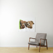 Tenture Un ours en peluche marron mignon (En situation (horizontale))