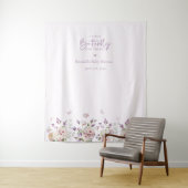 Tenture Un petit Baby shower à papillon - fond photo (En situation)