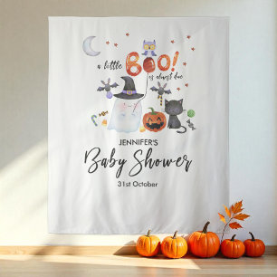 Tenture Un petit Baby shower d'Halloween Boo en toile de f