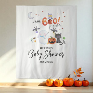 Tenture Un petit Baby shower d'Halloween Boo en toile de f