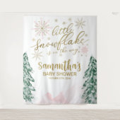 Tenture Un petit Baby shower d'hiver Snowflake Contexte (Devant)