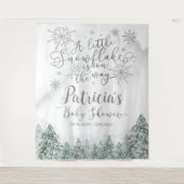 Tenture Un petit Baby shower gris Snowflake (Devant)