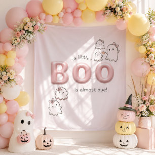 Tenture Un petit Boo Mignon Fond de Baby Shower Rose