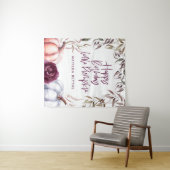 Tenture Un petit citrouille floral pourpre automne anniver (En situation (horizontale))