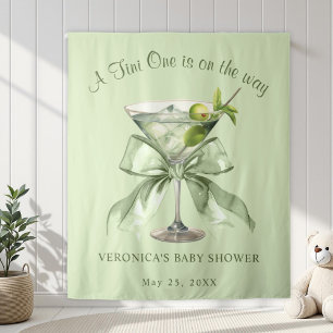 Tenture Un petit One est en route Bow Martini Baby Shower