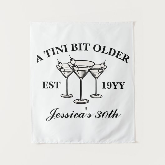 Tenture Un peu plus âgée Fête d'anniversaire sur mesure Bl (Devant)