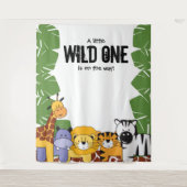 Tenture Un peu sauvage se trouve en chemin Baby shower Saf (Devant)