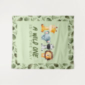Tenture Un Sauvage Se Trouve Sur Le Chemin Baby shower En (Devant (Horizontal))