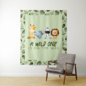 Tenture Un Sauvage Se Trouve Sur Le Chemin Baby shower En (En situation)