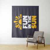 Tenture Un signe qui dit plaisir sur le soleil (En situation)