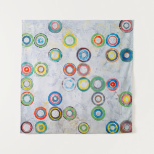 Tenture Un tableau abstrait ; cercles multicolores sur une