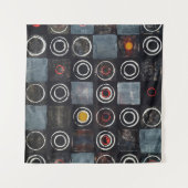 Tenture Un tableau abstrait ; une grille de cercles estamp (Devant (Horizontal))