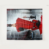 Tenture un tableau d'une femme marchant sous la pluie (Devant (Horizontal))