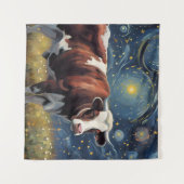 Tenture Un taureau dans la nuit étoilée (Devant (Horizontal))