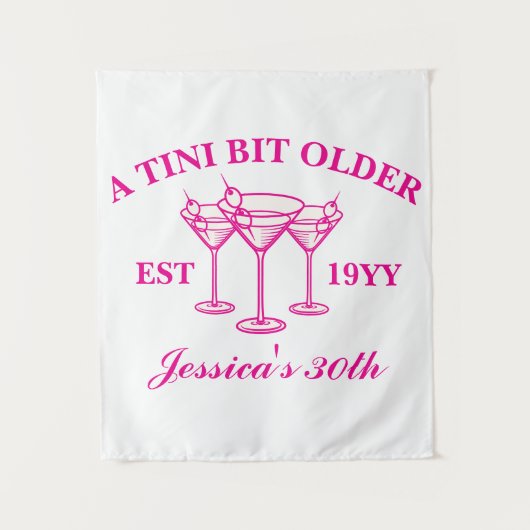 Tenture Un Tini Bit Martini plus vieux Custom 30 Anniversa (Devant)