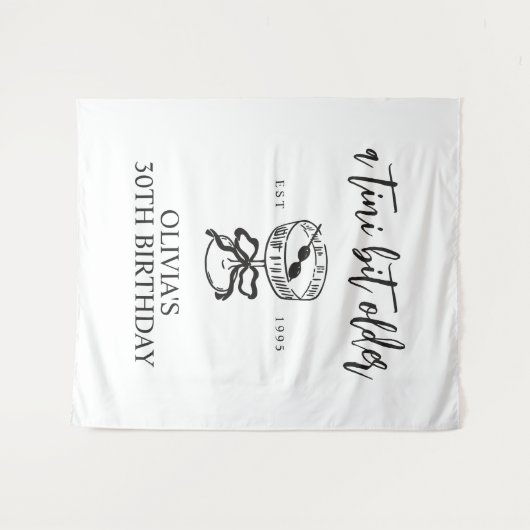 Tenture Un Tini Un Peu Plus Ancien Martini Anniversaire (Devant (Horizontal))