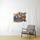 Tenture Un visage de tigre (En situation (horizontale))