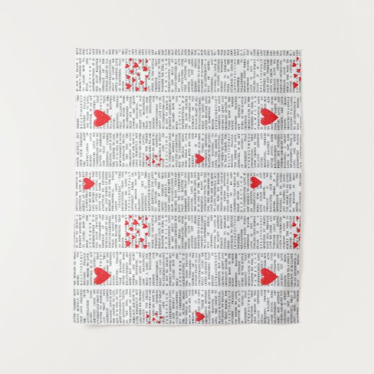 Tenture Understanding Love Book Page Tapestry (Devant)