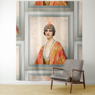 Tenture Une beauté en costume oriental par William Wontner