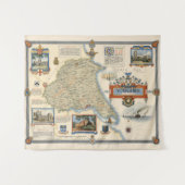 Tenture Une carte de Yorkshire : Équitation est (Devant (Horizontal))