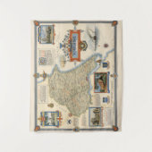 Tenture Une carte de Yorkshire : Équitation est (Devant)