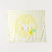 Tenture Une drôle d'oie Gingham 1er anniversaire (Devant (Horizontal))
